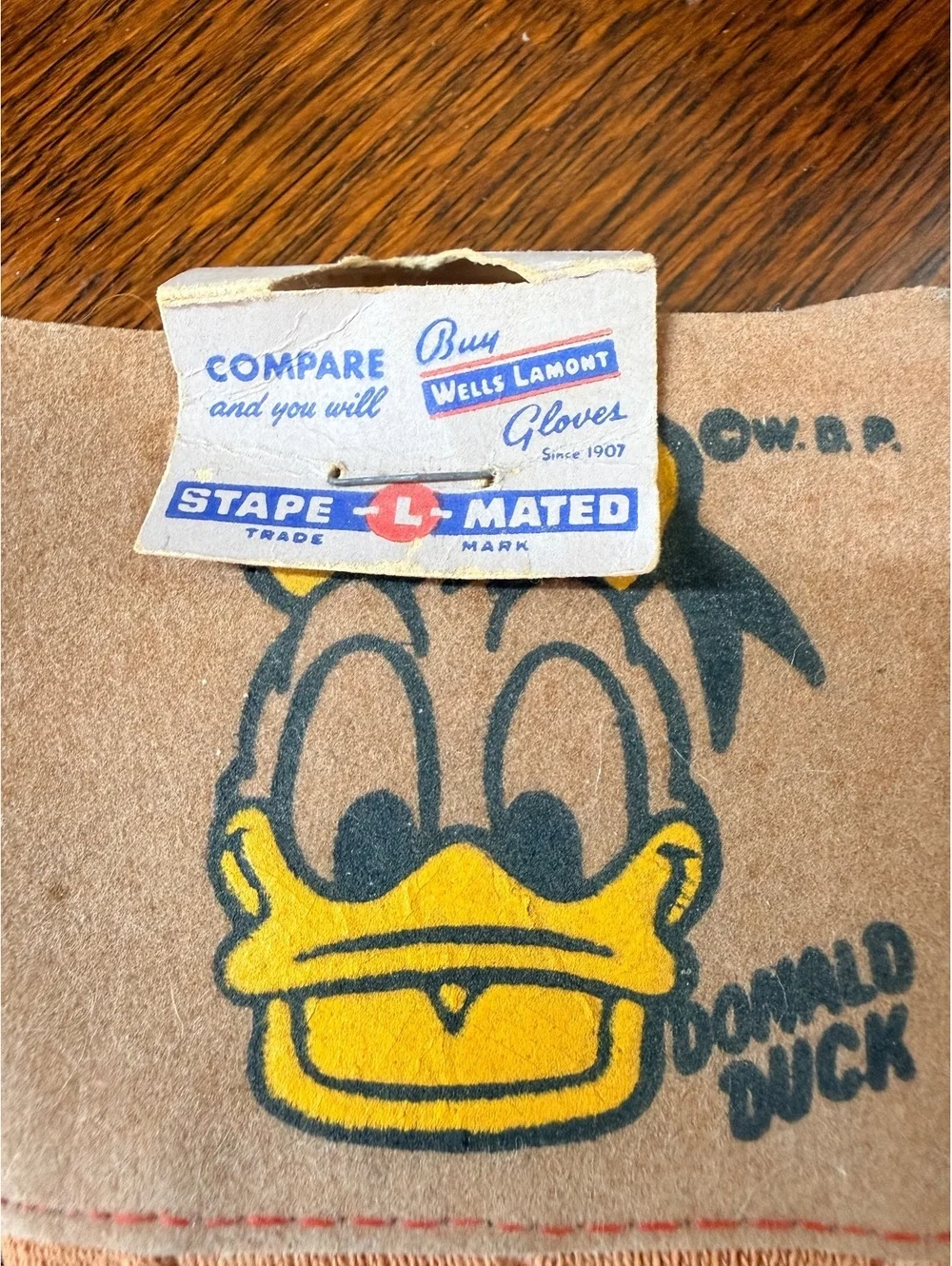 Vintage Disneyland Donald Duck Gloves by Wells Lamont